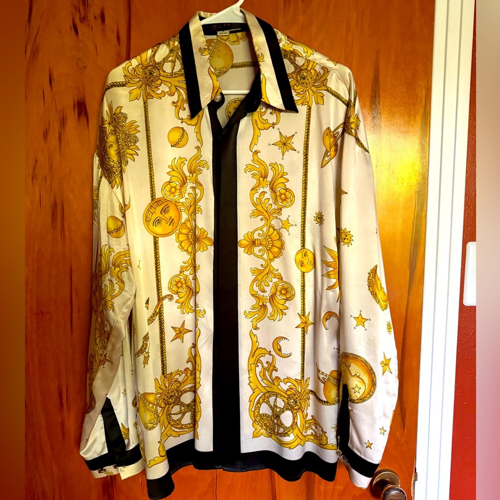 Vintage Seta Per Uomo Silk Shirt